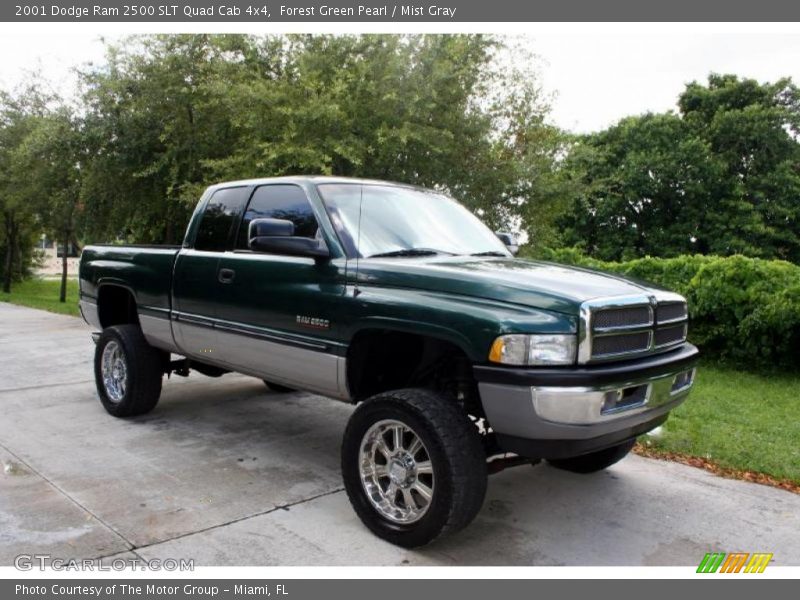 Forest Green Pearl / Mist Gray 2001 Dodge Ram 2500 SLT Quad Cab 4x4