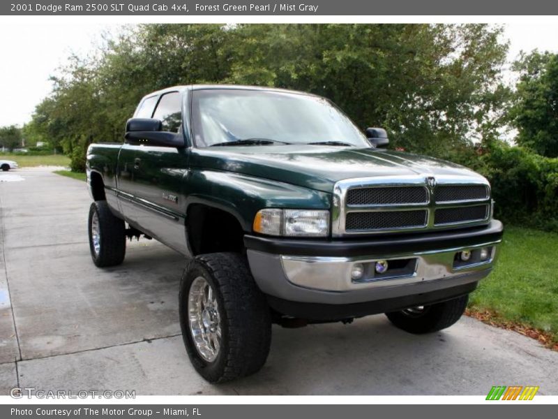 Forest Green Pearl / Mist Gray 2001 Dodge Ram 2500 SLT Quad Cab 4x4