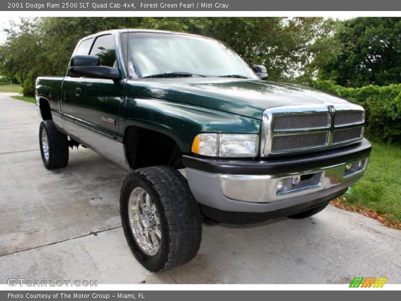 Forest Green Pearl / Mist Gray 2001 Dodge Ram 2500 SLT Quad Cab 4x4