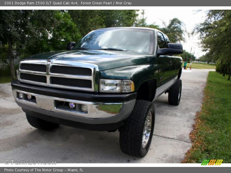Forest Green Pearl / Mist Gray 2001 Dodge Ram 2500 SLT Quad Cab 4x4