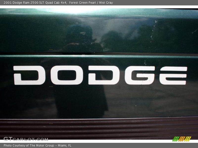 Forest Green Pearl / Mist Gray 2001 Dodge Ram 2500 SLT Quad Cab 4x4