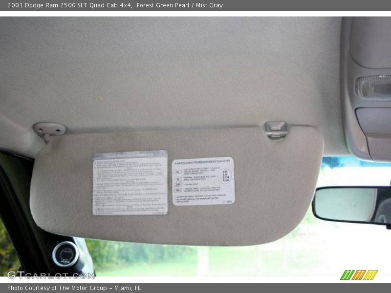 Forest Green Pearl / Mist Gray 2001 Dodge Ram 2500 SLT Quad Cab 4x4