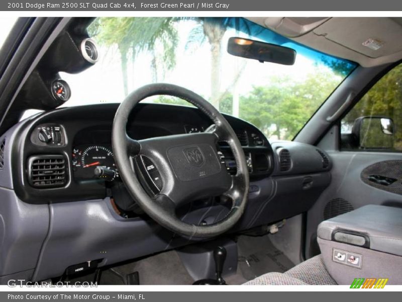 Forest Green Pearl / Mist Gray 2001 Dodge Ram 2500 SLT Quad Cab 4x4