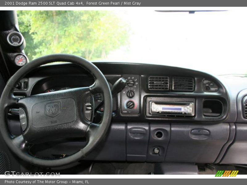Forest Green Pearl / Mist Gray 2001 Dodge Ram 2500 SLT Quad Cab 4x4