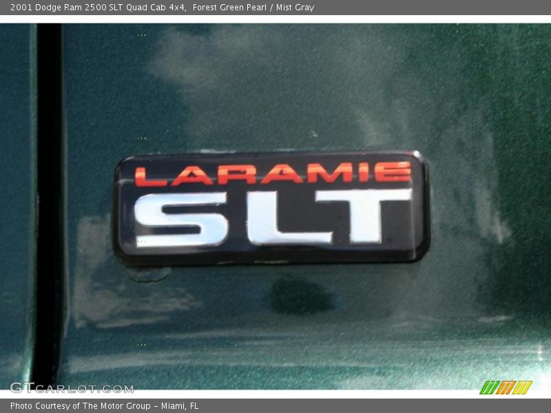 Forest Green Pearl / Mist Gray 2001 Dodge Ram 2500 SLT Quad Cab 4x4