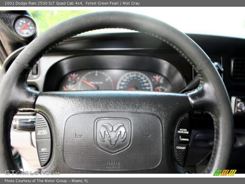 Forest Green Pearl / Mist Gray 2001 Dodge Ram 2500 SLT Quad Cab 4x4