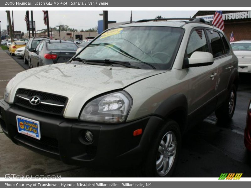 Sahara Silver / Beige 2006 Hyundai Tucson GLS V6 4x4