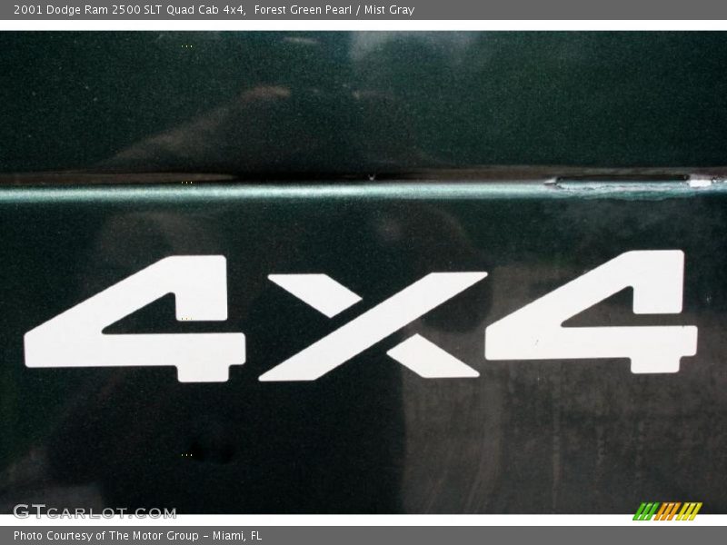 Forest Green Pearl / Mist Gray 2001 Dodge Ram 2500 SLT Quad Cab 4x4
