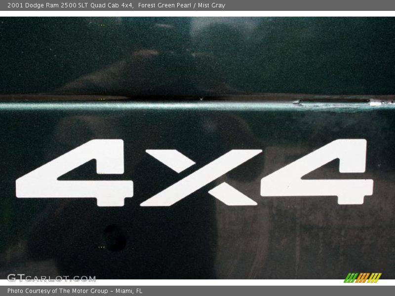 Forest Green Pearl / Mist Gray 2001 Dodge Ram 2500 SLT Quad Cab 4x4