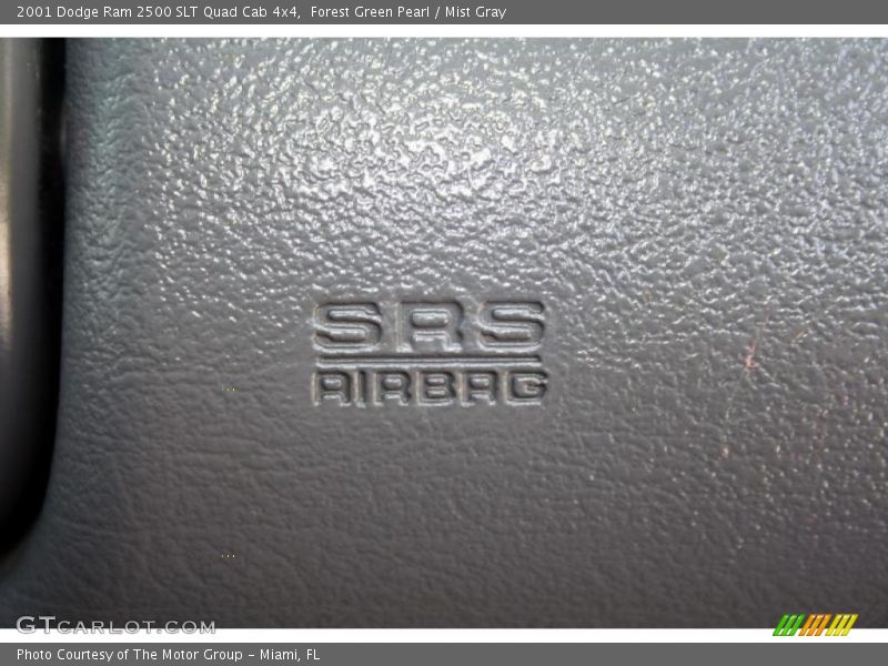 Forest Green Pearl / Mist Gray 2001 Dodge Ram 2500 SLT Quad Cab 4x4