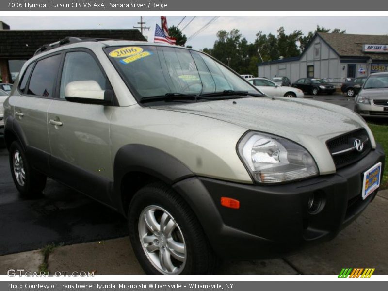 Sahara Silver / Beige 2006 Hyundai Tucson GLS V6 4x4