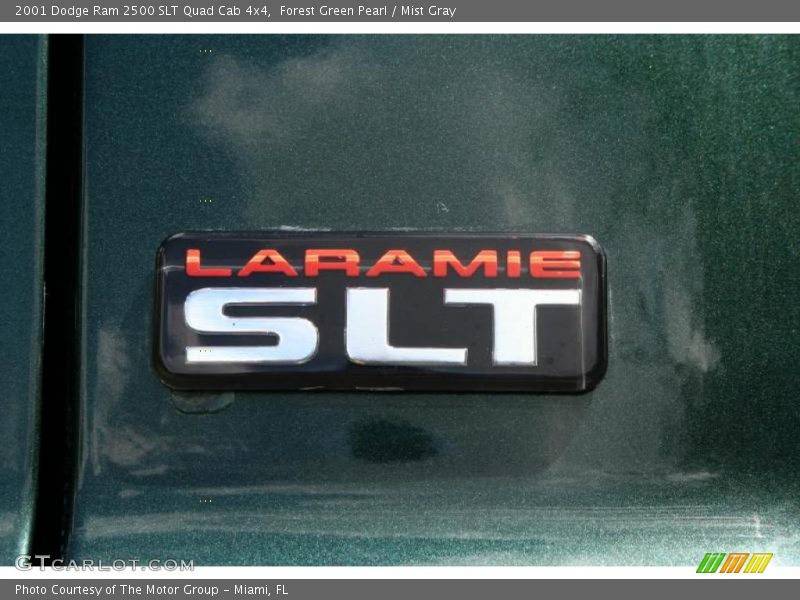 Forest Green Pearl / Mist Gray 2001 Dodge Ram 2500 SLT Quad Cab 4x4