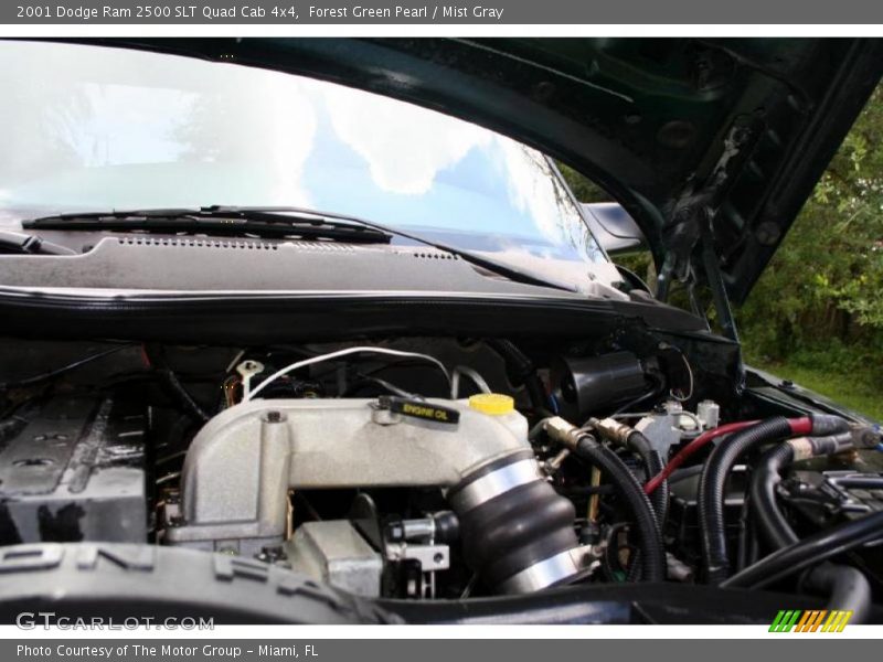 Forest Green Pearl / Mist Gray 2001 Dodge Ram 2500 SLT Quad Cab 4x4
