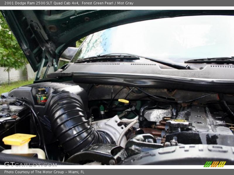 Forest Green Pearl / Mist Gray 2001 Dodge Ram 2500 SLT Quad Cab 4x4