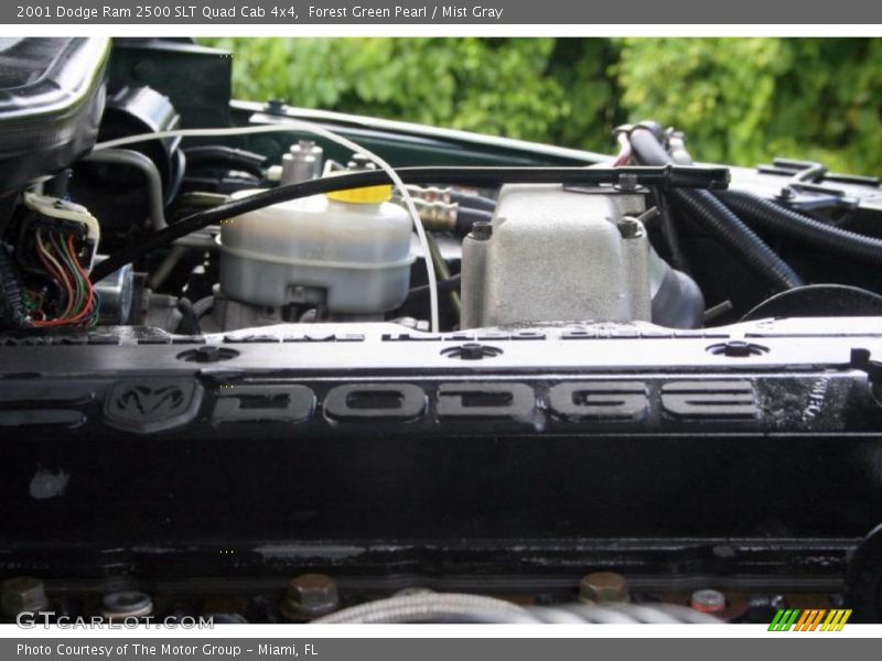 Forest Green Pearl / Mist Gray 2001 Dodge Ram 2500 SLT Quad Cab 4x4