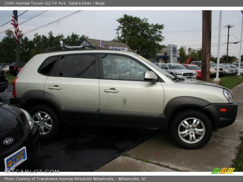 Sahara Silver / Beige 2006 Hyundai Tucson GLS V6 4x4