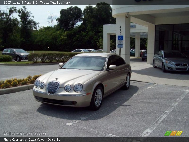 Topaz Metallic / Ivory 2005 Jaguar S-Type 3.0