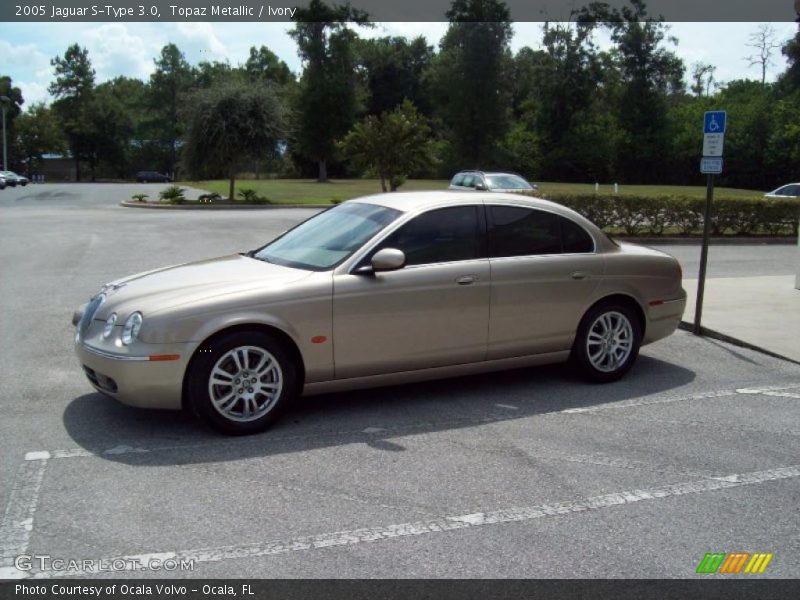 Topaz Metallic / Ivory 2005 Jaguar S-Type 3.0