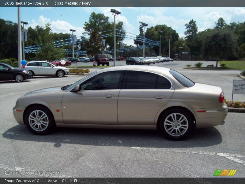 Topaz Metallic / Ivory 2005 Jaguar S-Type 3.0