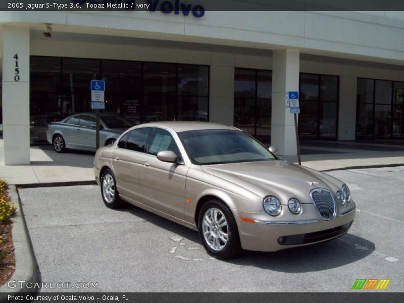 Topaz Metallic / Ivory 2005 Jaguar S-Type 3.0