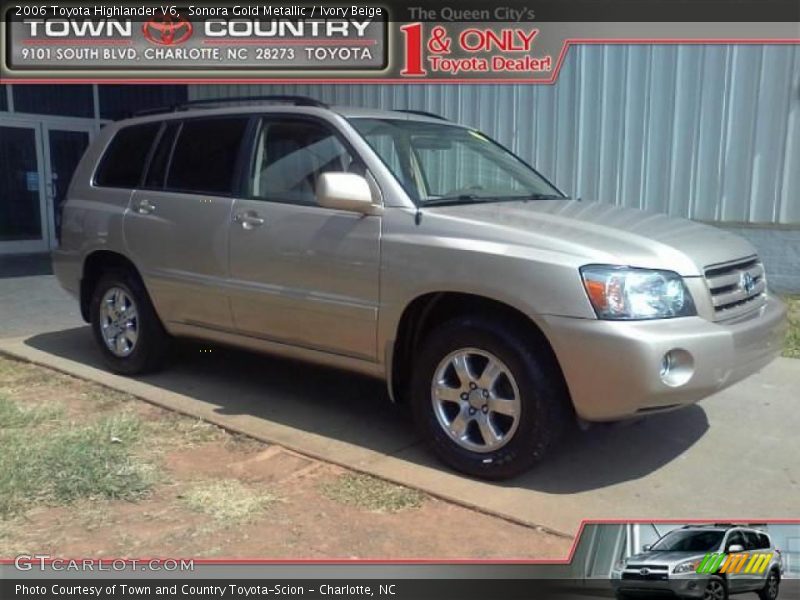Sonora Gold Metallic / Ivory Beige 2006 Toyota Highlander V6