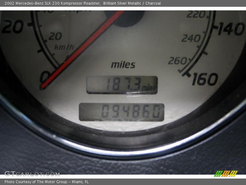 Brilliant Silver Metallic / Charcoal 2002 Mercedes-Benz SLK 230 Kompressor Roadster