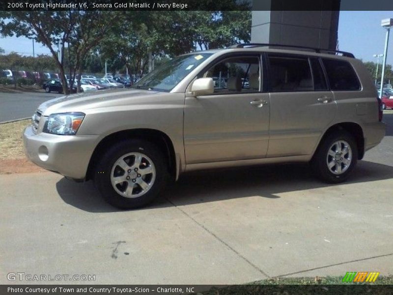 Sonora Gold Metallic / Ivory Beige 2006 Toyota Highlander V6