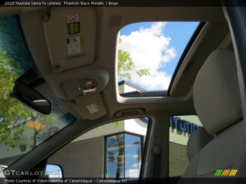 Phantom Black Metallic / Beige 2010 Hyundai Santa Fe Limited