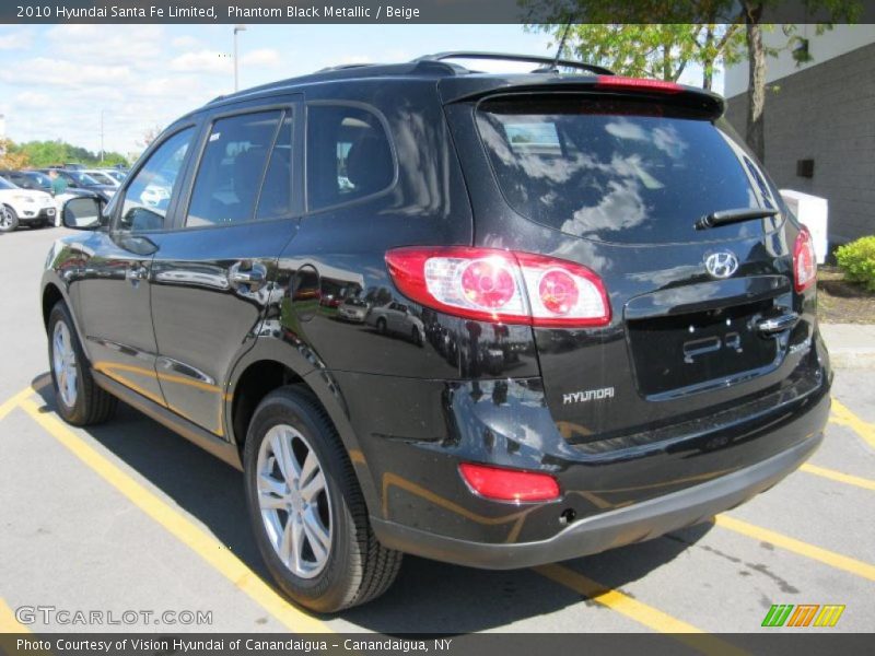 Phantom Black Metallic / Beige 2010 Hyundai Santa Fe Limited