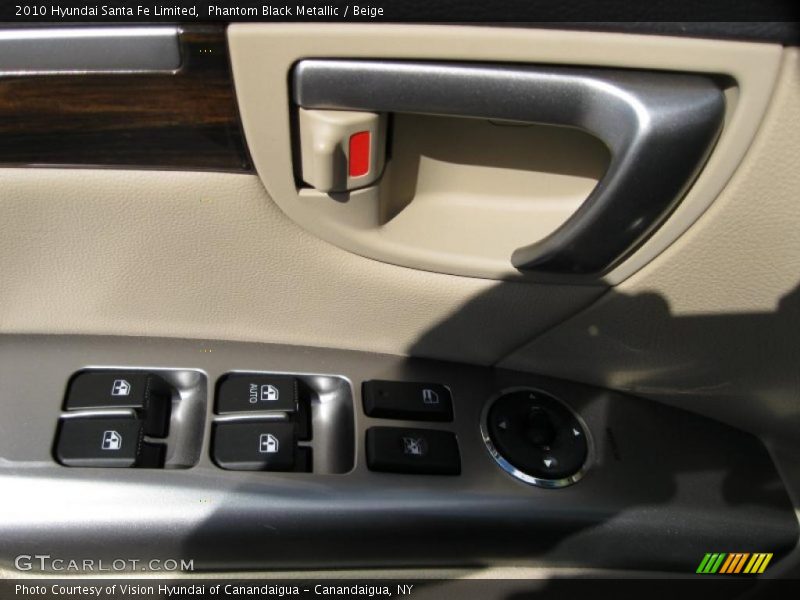 Phantom Black Metallic / Beige 2010 Hyundai Santa Fe Limited
