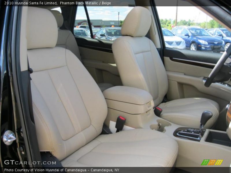 Phantom Black Metallic / Beige 2010 Hyundai Santa Fe Limited