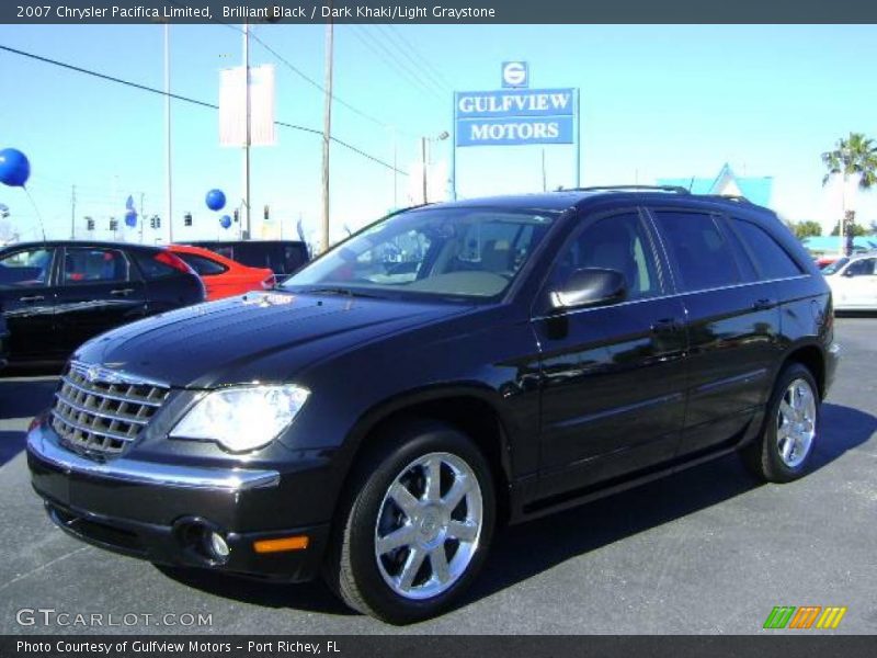 Brilliant Black / Dark Khaki/Light Graystone 2007 Chrysler Pacifica Limited