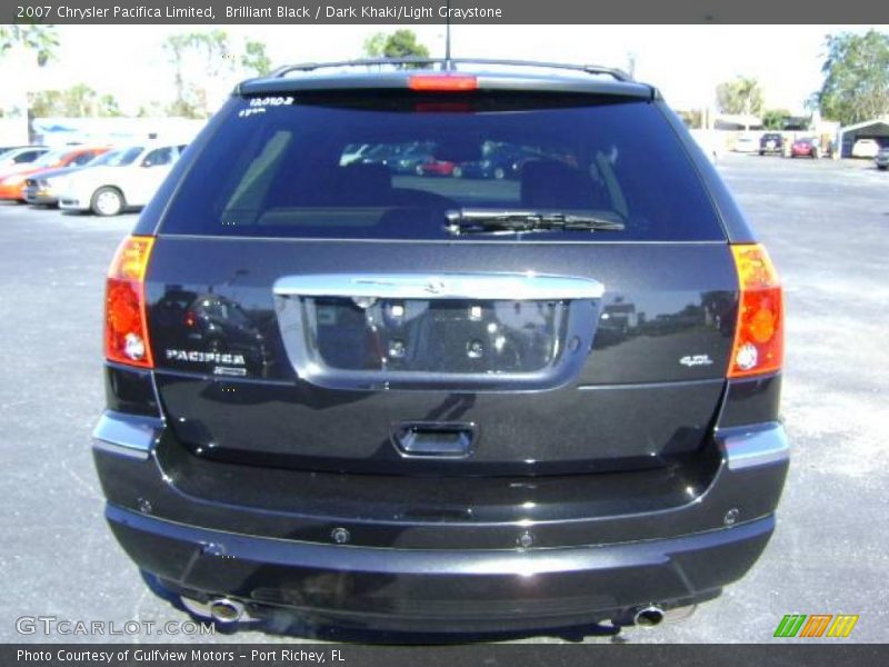 Brilliant Black / Dark Khaki/Light Graystone 2007 Chrysler Pacifica Limited