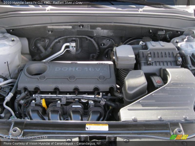 Radiant Silver / Gray 2010 Hyundai Santa Fe GLS 4WD