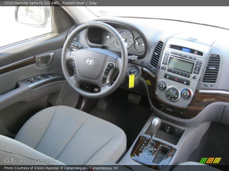 Radiant Silver / Gray 2010 Hyundai Santa Fe GLS 4WD
