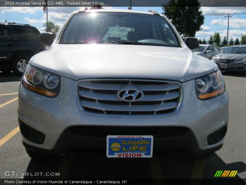 Radiant Silver / Gray 2010 Hyundai Santa Fe GLS 4WD