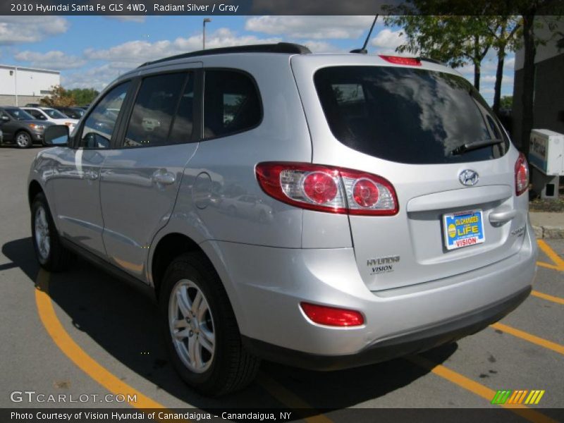 Radiant Silver / Gray 2010 Hyundai Santa Fe GLS 4WD