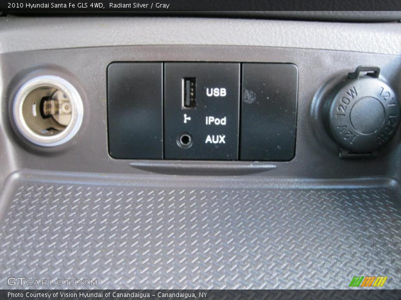 Radiant Silver / Gray 2010 Hyundai Santa Fe GLS 4WD