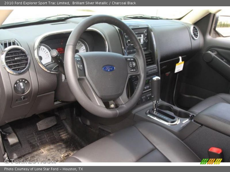 Brilliant Silver Metallic / Charcoal Black 2010 Ford Explorer Sport Trac Limited