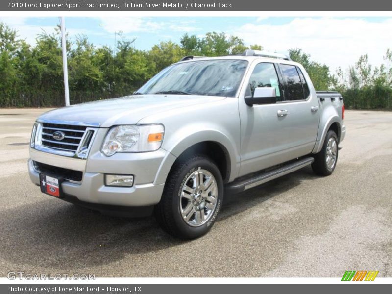 Brilliant Silver Metallic / Charcoal Black 2010 Ford Explorer Sport Trac Limited