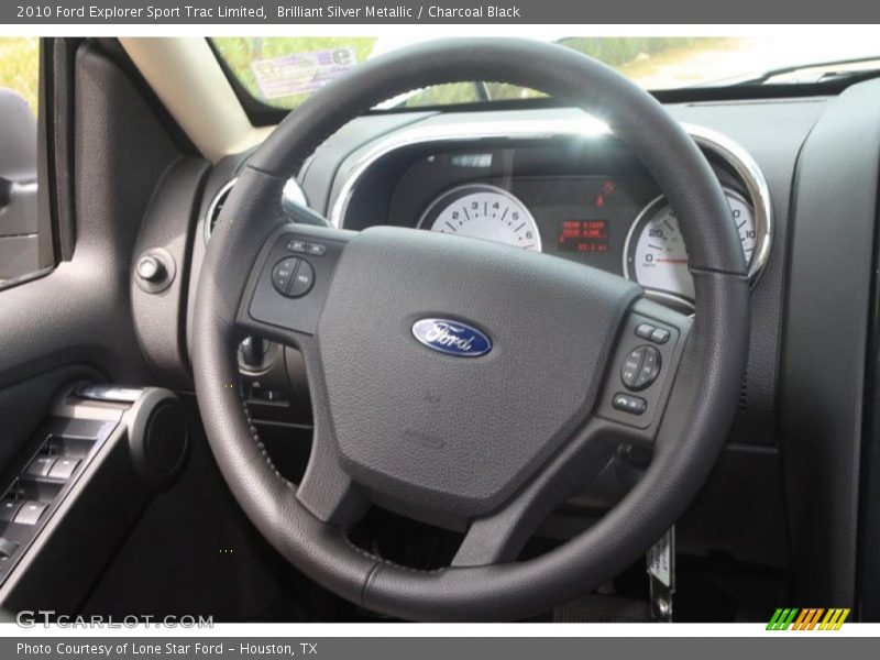 Brilliant Silver Metallic / Charcoal Black 2010 Ford Explorer Sport Trac Limited