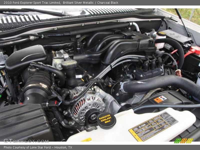 Brilliant Silver Metallic / Charcoal Black 2010 Ford Explorer Sport Trac Limited