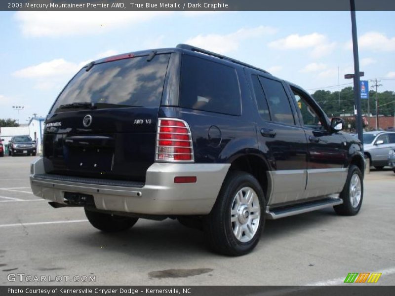 True Blue Metallic / Dark Graphite 2003 Mercury Mountaineer Premier AWD