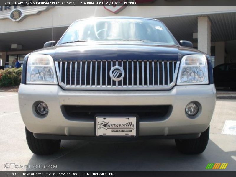 True Blue Metallic / Dark Graphite 2003 Mercury Mountaineer Premier AWD