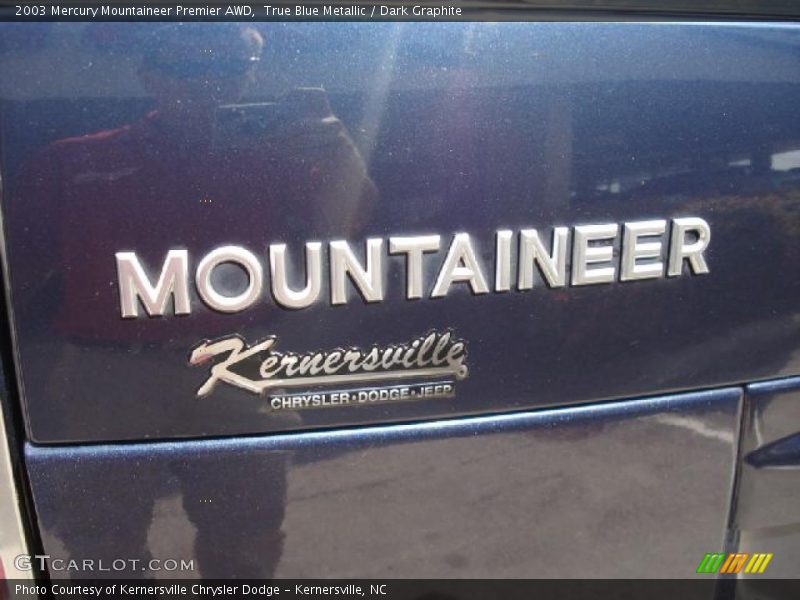 True Blue Metallic / Dark Graphite 2003 Mercury Mountaineer Premier AWD