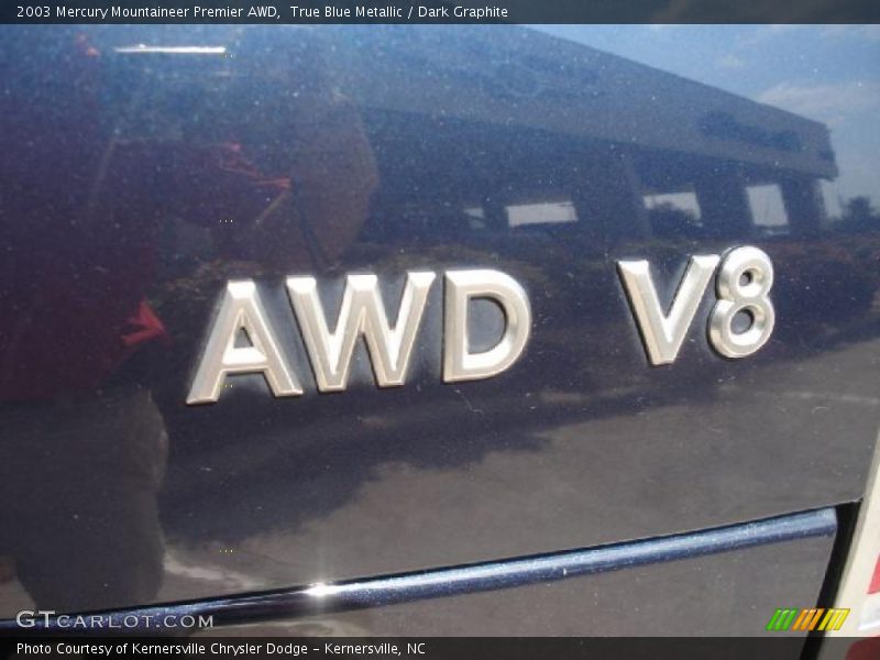 True Blue Metallic / Dark Graphite 2003 Mercury Mountaineer Premier AWD