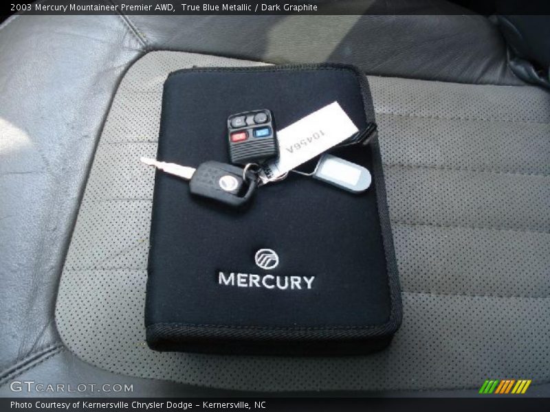 True Blue Metallic / Dark Graphite 2003 Mercury Mountaineer Premier AWD