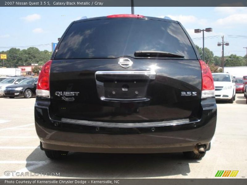 Galaxy Black Metallic / Gray 2007 Nissan Quest 3.5 S