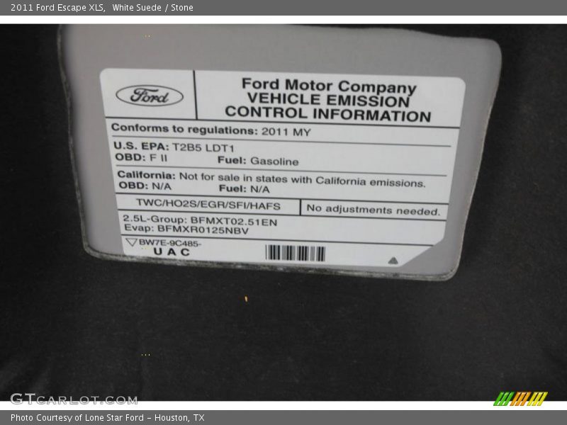 White Suede / Stone 2011 Ford Escape XLS