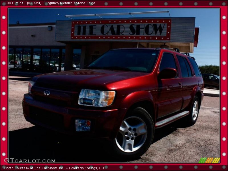 Burgundy Metallic / Stone Beige 2001 Infiniti QX4 4x4